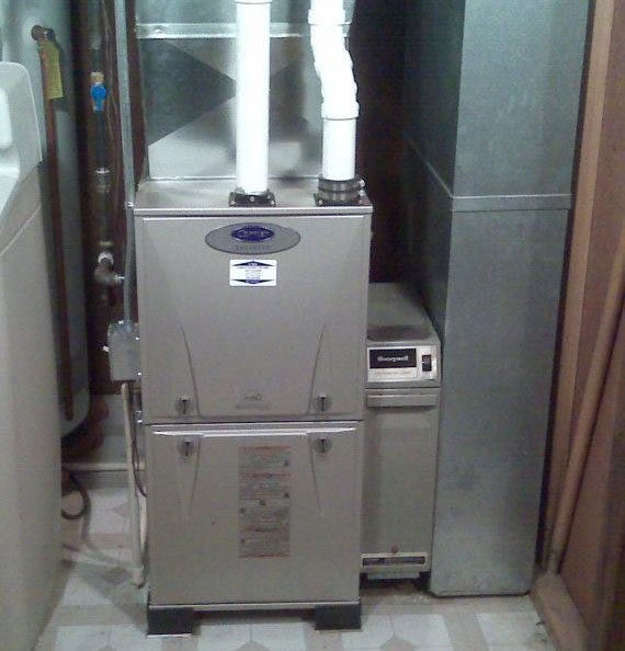 Newly installed furnace and heating system by Schneiss Heating & Air Conditioning in West Bend, WI